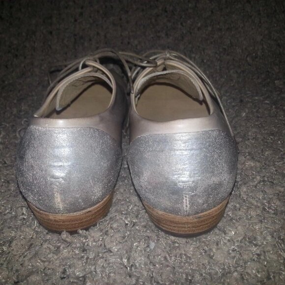 PANTANETTI-Lace Up Loafers-Taupe/Tan W/Metallic Detail-Size 35-Excellent - Picture 5 of 7